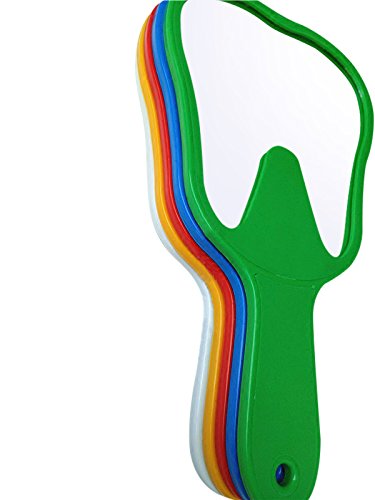Aphrodite Office Chairside Molar Tooth-Shaped Patient Face Mirrors Plastic #TOP4