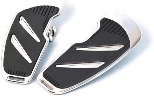Pédales de moto pour BENDA LFC700 finition alu brossé argent