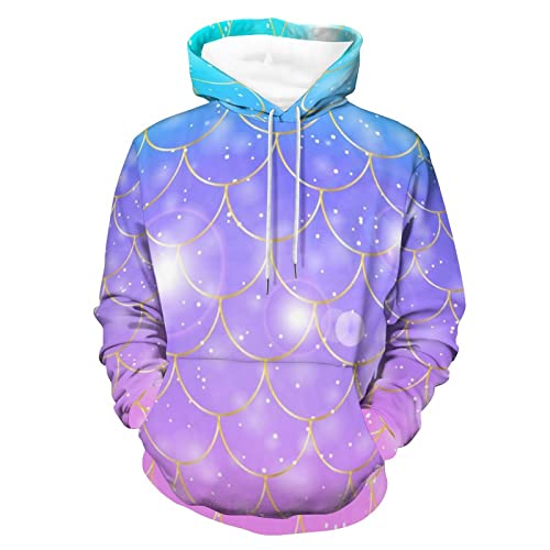 Sweatshirt pull queue de sirène UMENG manches longues