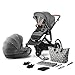 kk Kinderkraft Passeggino Duo Prime 2020, 2in1 , Carrozzina, Navicella, Ammortizzatori, Pieghevole, Accessori, Grigio