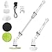 ACRIMAX Electric Spin Scrubber, Cordless Floor Scrubber with 5 Replaceable Cleaning Brush Heads and Extension Handle for Tub, Tile, Shower, Kitchen