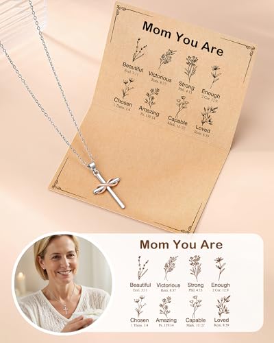 Image of Infinity Cross Necklace for Women, Easter Mothers Day Confirmation Gifts