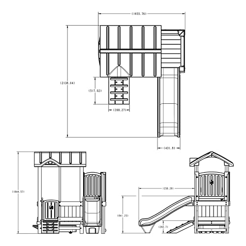 Step2 Woodland Adventure Playhouse & Slide, Kids Outdoor Playset, Backyard Playground Set, Swings, Storage Drawer, Made of Wood & Durable Plastic, Outside Jungle Gym, for Children 3-8 Years Old - image 4
