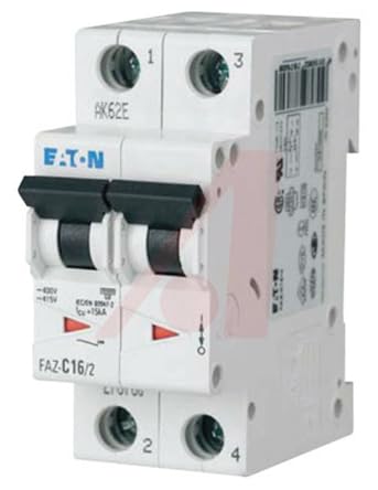 Interruptor magnetotérmico Eaton FAZ-D1/2 protege circuitos de mando contra cortocircuitos