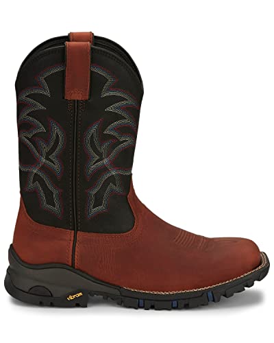 Tony Lama Men's Roustabout Brick Western Work Boot Soft Toe - TW5014 12 D(M) US2