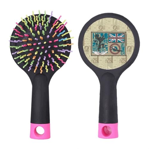 Brosse à cheveux démêlante Art Déco Hero Capt avec base coussin haute flexibilité
