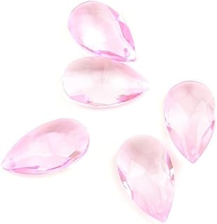 Prismas y caleidoscopios Colgante DIY de Prisma de Cristal Rosa de 22 mm-76 mm Kits de óptica para el Aula de Ciencias (Color : 63mm 60pcs)