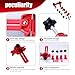 Yumfugu 9 PCS Car Main Cam Timing Sprocket Gear Locking Tool Set, Bump Locking Double Camshaft Anti-Slip Fixing Clamp, Automotive Work Protection Accessories, Suitable for Most Car Models (Red)