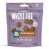 Whole Life Dog Living Treats for Dogs – Human Grade Probiotics for Digestive & Gut Health, Gas, Diarrhea, Vomit & Constipation Relief, Health Supplies - Peanut Butter, 12 oz (Pack of 1)