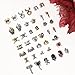 40pcs Alloy Nail Charms - Ghost Skull, Pumpkin Designs, Gothic Nail Jewelry for Women's DIY Manicure & Halloween Party Decorations