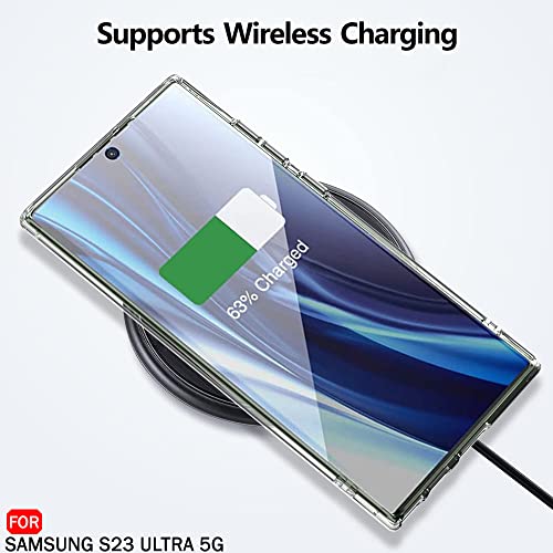 TheGiftKart Ultra-Hybrid Shockproof Back Cover Case for Samsung Galaxy S23 Ultra 5G | Camera Protection Bump | Hard Back Cover for Samsung S23 Ultra (PC & TPU, Crystal Clear Back, Transparent Sides) 7 41ciUQREGsL