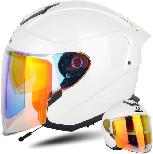 Casque moto ouvert rétro Bluetooth idéal pour vos balades en ville