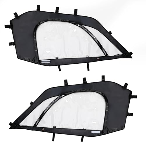KEMIMOTO 2024 2025 XP 1000 Soft Cab Enclosure with YKK Zipper Compatible with 2024 2025 Polaris RZR XP 1000 2 Side Upper Door Window Water-resistant Cab Enclosure Kit Soft Upper Windshield Accessories