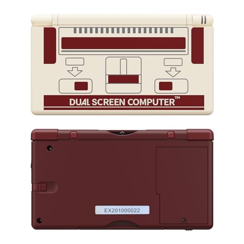 Image of eXtremeRate Classic FC Style Replacement Full Housing Shell for Nintendo DS Lite, Custom Handheld Console Case Cover with Buttons, Screen Lens for Nintendo DS Lite NDSL - Console NOT Included