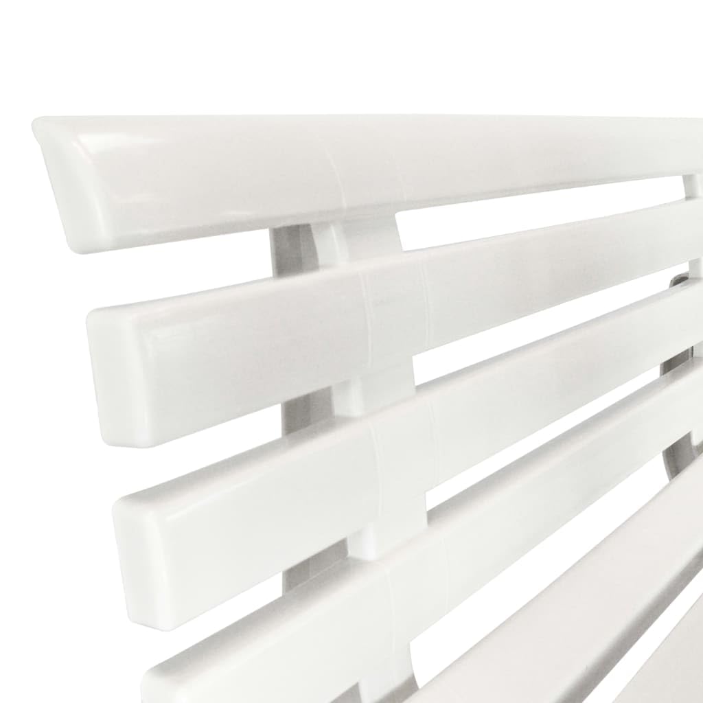 vidaXL Panchina da Giardino in Plastica 145,5x49x74 cm Bianco