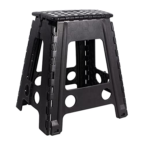 JeVx Taburete Plegable Cocina o Baño | Peldaño Alto 45 cm Altura | Escalera Pequeña |Taburete Antideslizante Infantil...