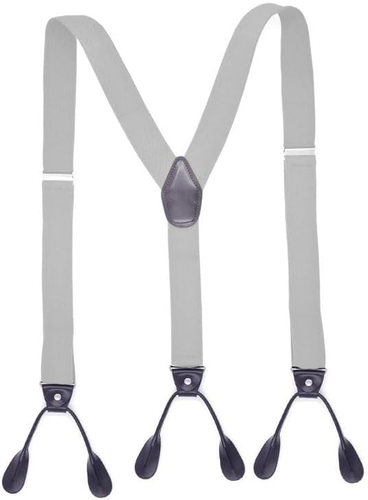 Man Leisure Suspenders Polyester Filament Y-shaped 6 Clips Elastic Force Sling Belt