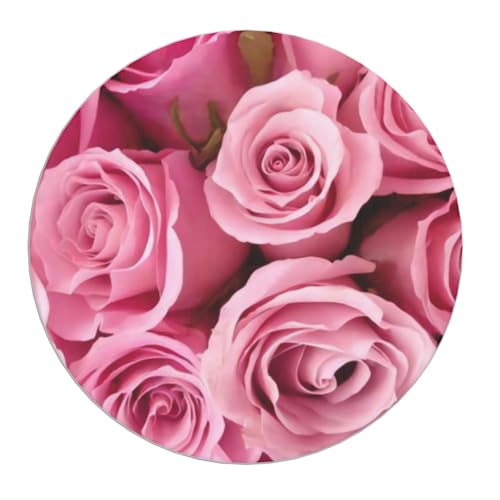 Sous-verres ronds en diatomite rose rose absorbants pour table basse - 8