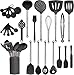 Home Hero 11 Silicone Cooking Utensils Kitchen Utensil Set - Stainless Steel Silicone Kitchen Utensils Set - Silicone Utensil Set Spatula Set - Silicone Utensils Cooking Utensil Set Salad Tongs