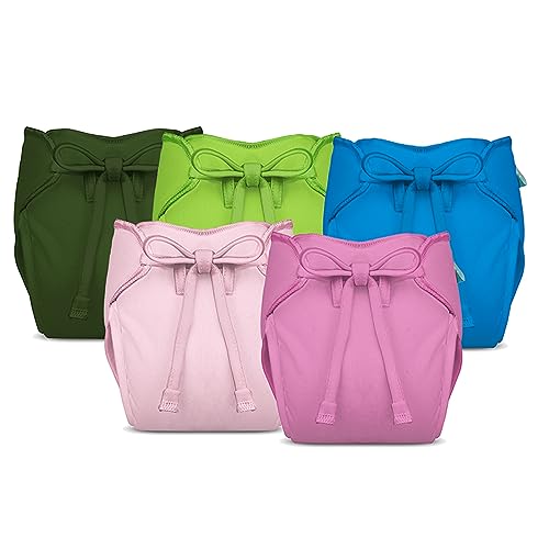 Image of Bumberry New & Improved Smart Nappy For New Born Baby (XS |0-3 months) | Holds Upto 3 Pees With Extra Absorbtion & 100% Leak Protection All in One Cloth Diaper For Just Borns - 5 Pcs - Kit 5