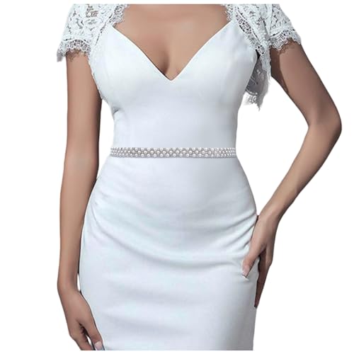 HONGMEI Wedding Belt Pearl Bridal Belt Rhinestone Wedding Dress Accessories