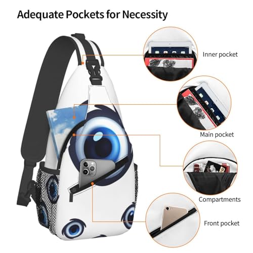 Mochila de Pecho Cruzada para Hombre y Mujer Negra miniatura 4