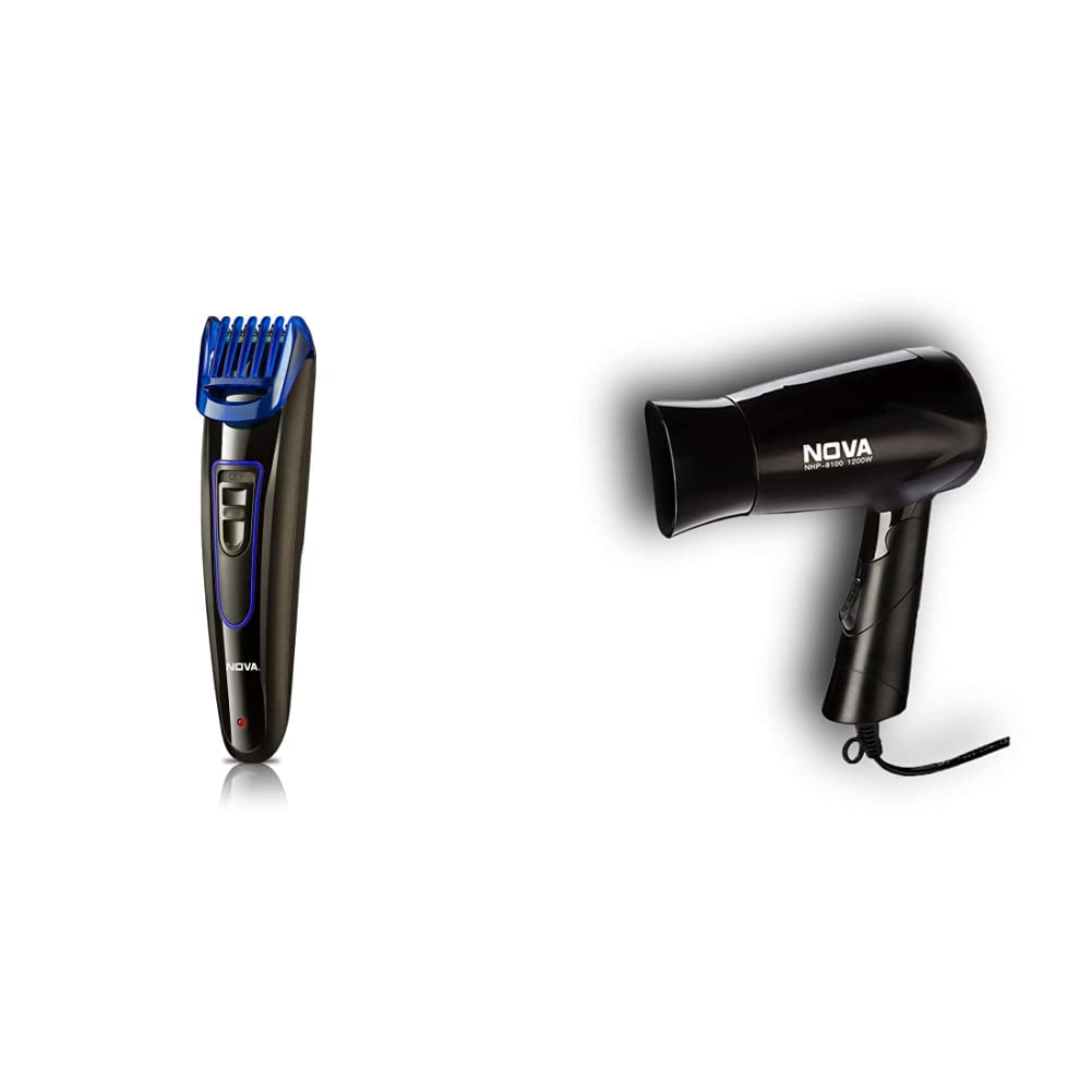 Nova Trimmer (NHT-1071 ) & Hair Dryer (NHP 8100) Combo, Blue;Black (B07TGK3PJK) Amazon Price History, Amazon Price Tracker