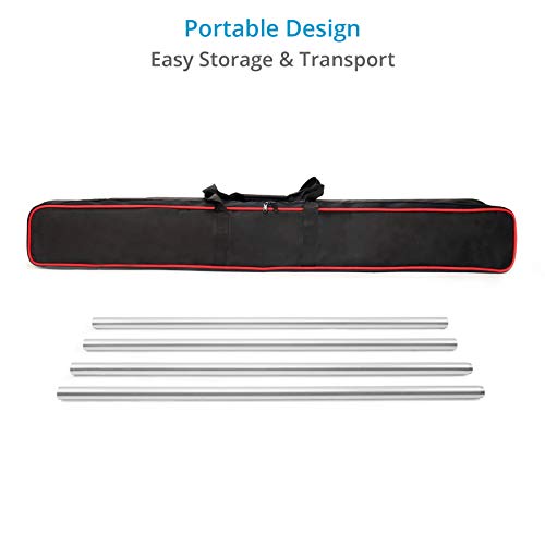 Proaim 8Ft Track Pipe Kit For Polaris, Fusion & Breeza Camera Dolly Sliders. Smooth Connection – Bumpless Rides, Convertible 4Ft/8Ft Length. Diameter – 1.5”, Compact & Quick To Assemble + Bag (Trk-4P) #TOP5