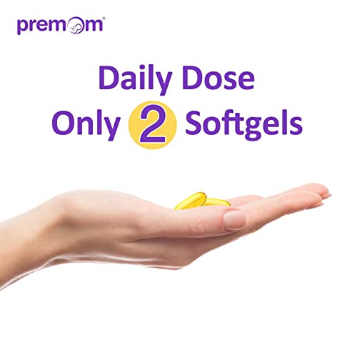 Premom Prenatal Dha Fish Oil: Vitamin D Formula Omega 3 Supplement - Epa + Dha Fertility Supplements For Women - Globally Sourced From Wild Caught Fish #TOP6