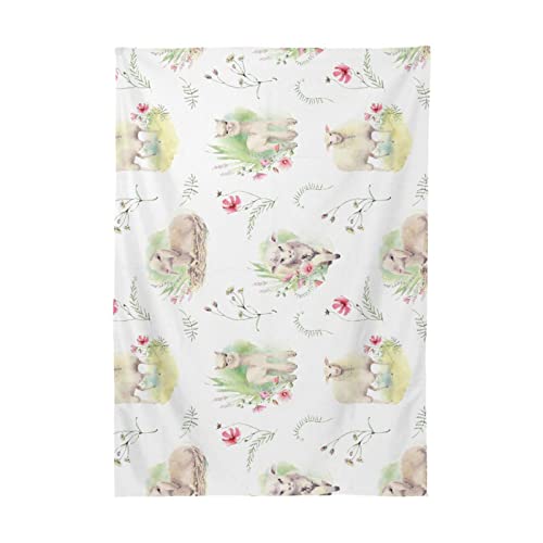 Farm Lamb Sheep Tablecloth Rectangle Colorful Table Cloth Large Square Table Cover For Dining Kitchen Party 60"X120" #TOP1