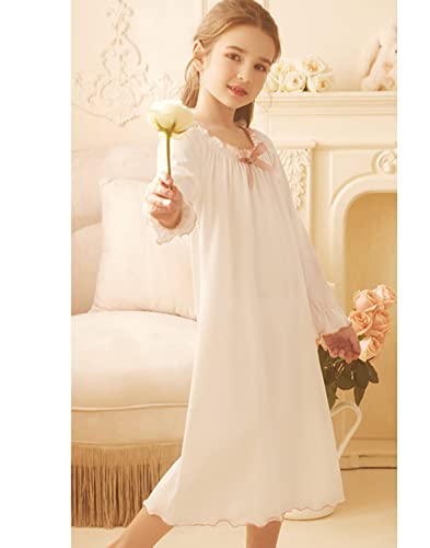 PUFSUNJJ Kids Girls Soft Cotton Nightgown Sleepwear Dress Toddler 3-12 Years