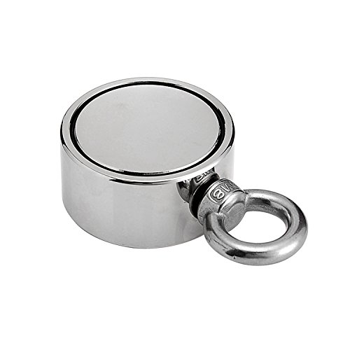 image for Uolor Double Side Round Neodymium Fishing Magnet, Combined 660 LBS Pul