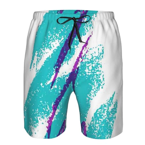 WURTON 90's Cup Design Print Men's Swim Trunks Quick Dry Beach Shorts with Pockets Lining Swimwear Bathing Shorts4