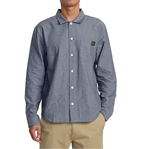 Chemise homme RVCA manches longues tissées vêtement coupe décontractée Dayshift Stripe