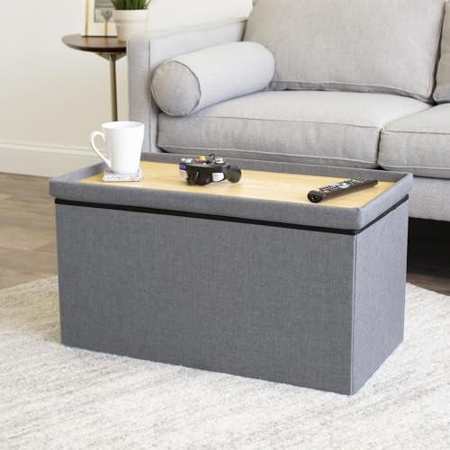 Tabouret de rangement cube pliable pour libérer l'espace du salon - 3