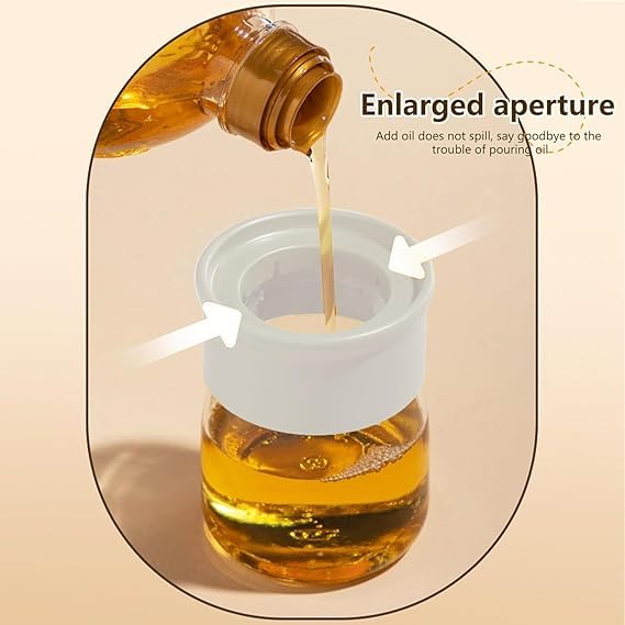 Image of Plastic Oil Dispenser Bottle with Silicone Brush | 200ML Leakproof Premium Jar | Kitchen Basting Brush for Cooking, BBQ Grill Frying Baking, Air Fryer,