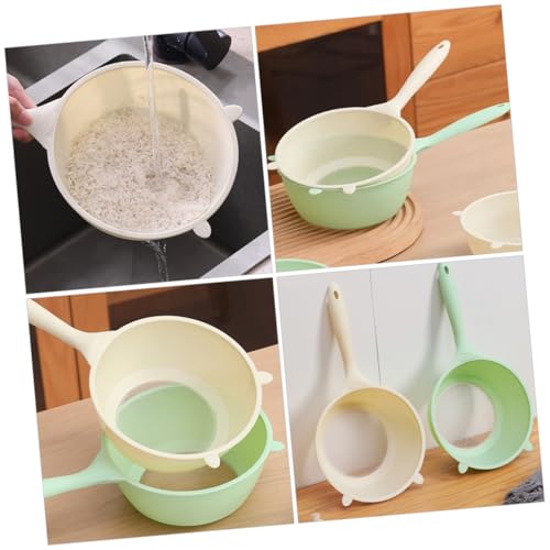 Colador para lavar arroz y frutas de plástico, 2 piezas miniatura 7