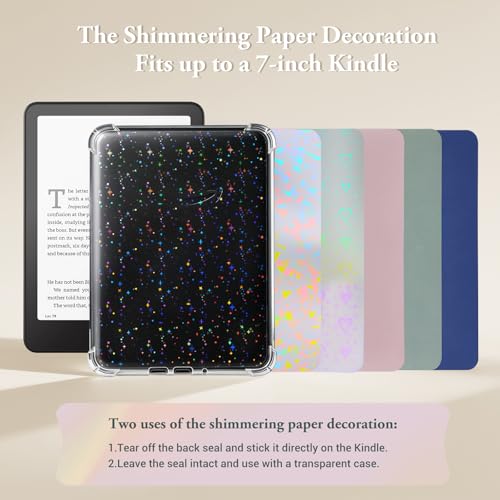 Image of CoBak Clear Case for All-New 7 inch E-Readers - with 6 Pcs Inserts Cardstock Paper, 1 Pcs Dust Plug, not Compatible with Kobo Clara