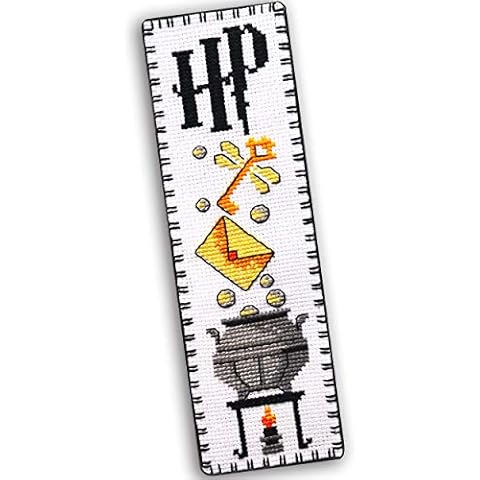 Counted Cross-Stitch Kit of Bookmark ‘Cauldron' - Harry Potter Hand Embroidery Kit with Pattern Design Cover
