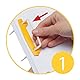 JalemaClip, Jalema 5710200, Archivbinder für bündelung von Dokumenten, 10er Packung, gelb/weiß