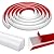 CAMXTOOL Flexible Quarter Round Molding 78 in, Quarter Round Trim, Peel and Stick Molding, Bendable Molding Trim Self Adhesive Silicone Rubber Trim for Wall Edge Corner, Stairs, Countertops (78 Inch)