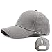 Ruyosn Basecap Damen Cap Zopf High Ponytail Cap Damen Pferdeschwanz Cap Damen Sommer Damen Kappe Sommer Kappe Damen Pferdeschwanz Sonnenschutz Hip hop Cap Damen Baumwolle, Cap Damen Grau