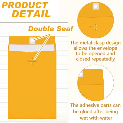 Geyee 250 peças envelopes de fecho de 12,7 x 17,8 cm, envelopes de manilla, envelopes para correspon