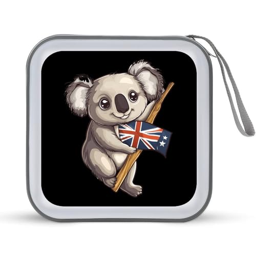 Australian Koala Bear CD Case Portable DVD Holder Storage Organizer for Home Travel