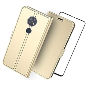 NOKOER Lederen Hoesje voor Nokia 6.2/Nokia 7.2, [2 in 1] Lichte en Dunne Lederen Hoesje + Schermbeschermer, [Magnetische…
