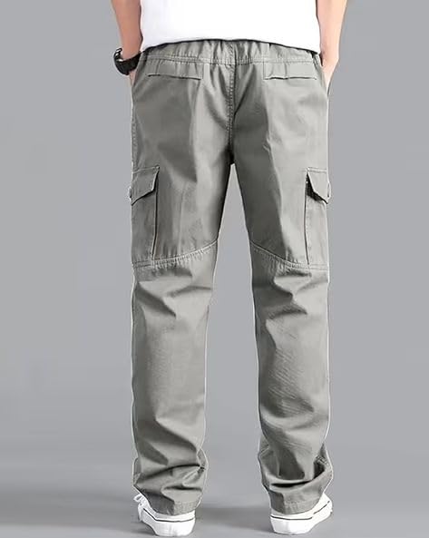 Image of Vikita Enterprise Men's Relaxed Fit Cotton Cargo Pant with Full Length and Zipper Closure Type | Mens Cargo Pants with Pocket