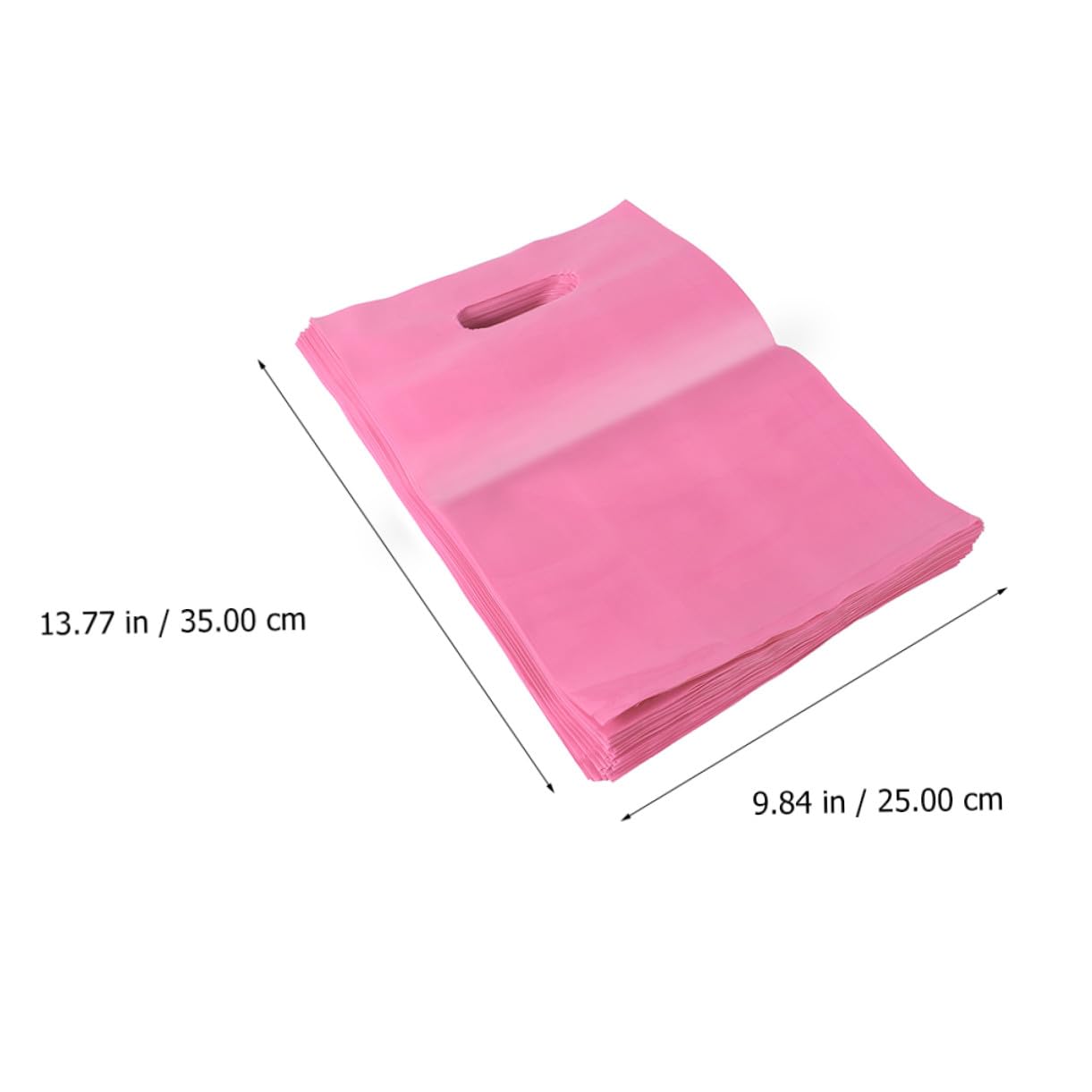 Kunststoff Beutel Flach Rosa 100 Stück Tragbar für Aufbewahrung