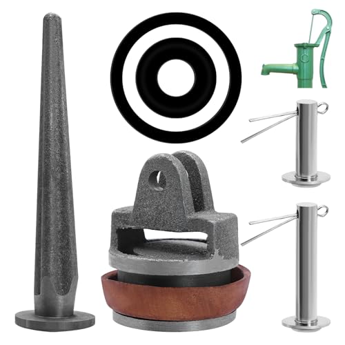 ZHIYUQL Schwengelpumpe Kolben mit Ledermanschette Dichtungsring, Nasenstechventil, Bolzen Satz, O Ring Dichtung, Schwengelpumpe Ersatzteile Typ 75 Ersatzkolben