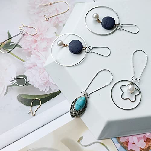 Image of Kidney Hooks for Earring Jewellery Making (Pack of 10 Pairs) (10x18mm, Gold)