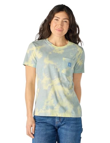 Carhartt Women's Irvine Relaxed T-Shirt, Blue Aura Watercolor Camo, Small